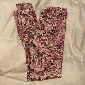 Lululemon Printed Floral High Rise Leggings